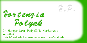 hortenzia polyak business card